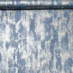 Sophie Laurence Industrial Distressed Concrete Navy Blue Metallic Gold Wallpaper - thumbnail 3