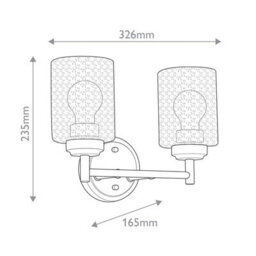 Luminosa Lighting Elstead Kichler Winslow Wall Lamp Classic Natural Brass, Glass Shades 2X E27 - thumbnail 3