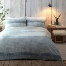 Appletree Anson Stripe 100% Brushed Cotton Green Duvet Cover Set - thumbnail 4