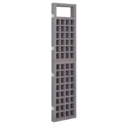 Berkfield 4-Panel Room Divider/trellis Solid Fir Wood Grey 161X180 Cm - thumbnail 4