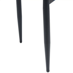Liam Set Of 2 Dark Navy Velvet Dining Chairs With Black Metal Frame - thumbnail 6