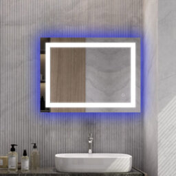 Kai Bathrooms Marisol Steam-Free Colour Changing White & Blue Led Mirror - 600mm X 800mm Horizontal/vertical Wall Mounted.