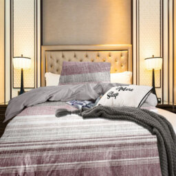 Neel Blue Single Printed Duvet Cover Matching Pillow Case - Pink - thumbnail 6