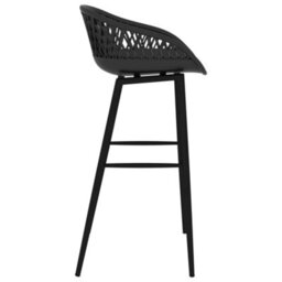Vidaxl Bar Chairs 2 Pcs Black Bar Chairs - thumbnail 4
