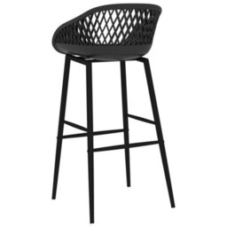 Vidaxl Bar Chairs 2 Pcs Black Bar Chairs - thumbnail 5