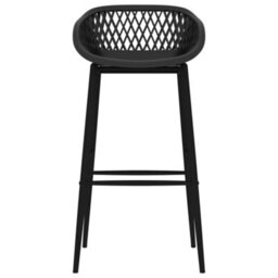 Vidaxl Bar Chairs 2 Pcs Black Bar Chairs - thumbnail 3