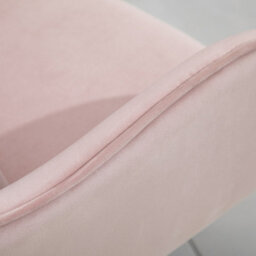 Vinsetto Velvet-Feel Tub Office Chair W/ Massage Pillow Adjustable Height Pink - thumbnail 8