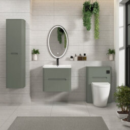 Royal Bathrooms Venice 600mm Matt Nocturne Black Floor Standing Vanity Unit 2 Door With Ceramic Basin - thumbnail 3