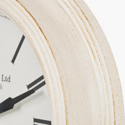 Pacific Lifestyle White Washed Gold Effect Brushed Cream Indoor Outdoor Wall Clock - thumbnail 5