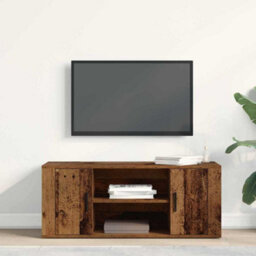 Berkfield Modern Tv Cabinet Old Wood 100X35X40 Cm Engineered Wood - thumbnail 4