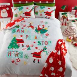Bedlam Santa Please Stop Here Glow In The Dark Duvet Cover Set - thumbnail 5