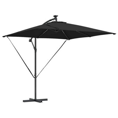 Berkfield Modern Cantilever Banana Parasol Black 249 X 249 X 250 Cm