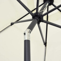 Berkfield Parasol With Led Lights And Aluminium Pole 300 Cm Sand White - thumbnail 5