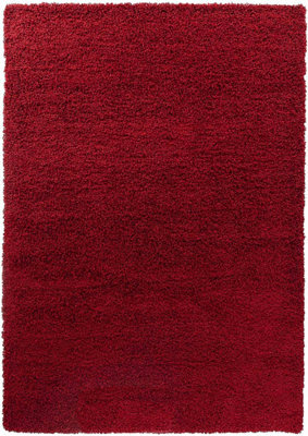 Modern Extra Large Small Soft 5Cm Shaggy Non Slip Bedroom Living Room Carpet Runner Area Rug - Silver Grey 120 X 170 Cm - image 1
