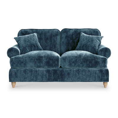 Alfie Navy Blue 2 Seater Sofa For Living Room - Fully Assembled By Roseland Furniture - image 1