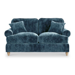 Alfie Navy Blue 2 Seater Sofa For Living Room - Fully Assembled By Roseland Furniture
