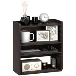 Homcom 4-Tier Desktop Organiser With Cable Management For Stationery Dark Brown - thumbnail 2