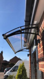 Canofix UK Canofix Door Canopy Pc 1200 Width X 650 Projection (Black Bracket - Clear Sheet) - thumbnail 2