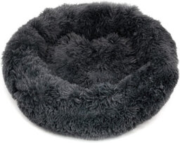Fur & Bone 70 Cm Washable Plush Donut Dog Bed With Waterproof Non-Slip Base - Dark Grey - thumbnail 7