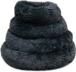 Fur & Bone 70 Cm Washable Plush Donut Dog Bed With Waterproof Non-Slip Base - Dark Grey - thumbnail 8