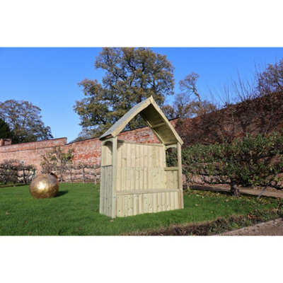 Churnet Valley Garden Furniture Ltd Willow 3 Seat Storage Arbour - L60 X W179 X H235 Cm - Partially Assembled - image 1