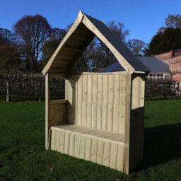Churnet Valley Garden Furniture Ltd Willow 3 Seat Storage Arbour - L60 X W179 X H235 Cm - Partially Assembled - thumbnail 4