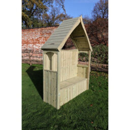 Churnet Valley Garden Furniture Ltd Willow 3 Seat Storage Arbour - L60 X W179 X H235 Cm - Partially Assembled - thumbnail 2