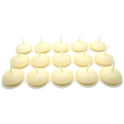 SolaDirect Ivory Floating Candles, Pack Of 15, Unscented, Long Burning Time, Tealights Candles, Romantic Decoration Wedding Dinner Christmas - thumbnail 1