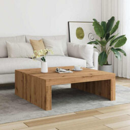 Berkfield Coffee Table Artisan Oak 100X100X35 Cm Engineered Wood - thumbnail 3