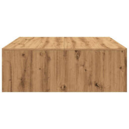 Berkfield Coffee Table Artisan Oak 100X100X35 Cm Engineered Wood - thumbnail 5