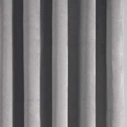 Laurence Llewelyn-Bowen Montrose Silver Velvet Blackout Eyelet Single Panel Door Curtain - thumbnail 3