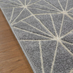 Modern Easy To Clean Geometric Optical 3D Grey Rug For Dining Room-200Cm X 285Cm - thumbnail 5
