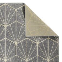 Modern Easy To Clean Geometric Optical 3D Grey Rug For Dining Room-200Cm X 285Cm - thumbnail 6