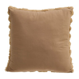 Living And Home 2Pcs Khaki Cozy Soft Plush Throw Pillowcase Cushion Covers With Hidden Zipper - thumbnail 6
