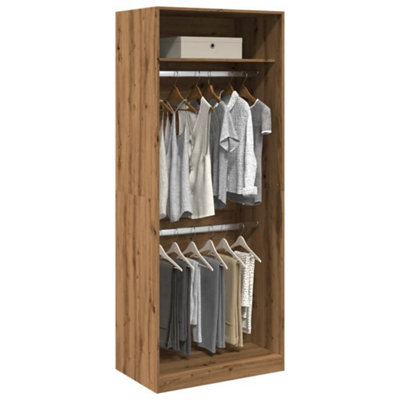 Vidaxl Wardrobe Artisian Oak 80X50X200 Cm Engineered Wood - image 1