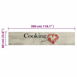 Berkfield Kitchen Rug Washable Peper Cooking 60X300 Cm Velvet - thumbnail 5