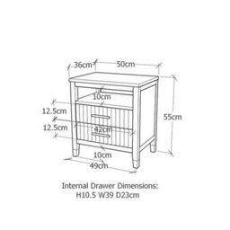 Cabinet Bits Biasi 2 Drawer Charcoal Bedside Table - thumbnail 9