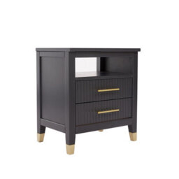Cabinet Bits Biasi 2 Drawer Charcoal Bedside Table - thumbnail 4