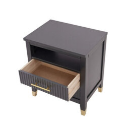Cabinet Bits Biasi 2 Drawer Charcoal Bedside Table - thumbnail 5
