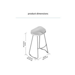 MH London Rombass Armless Kitchen Breakfast Dining Handmade Saddle Seat Barstool Solid Wood Bar Stools With Black Leg - thumbnail 7
