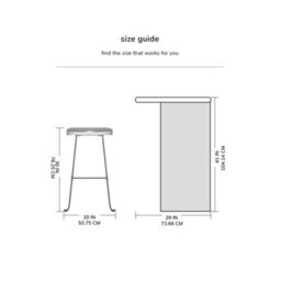 MH London Rombass Armless Kitchen Breakfast Dining Handmade Saddle Seat Barstool Solid Wood Bar Stools With Black Leg - thumbnail 8