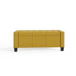 Gfw Verona Fabric Storage Ottoman Bench Mustard - thumbnail 7