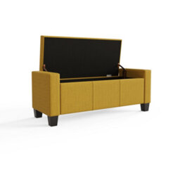 Gfw Verona Fabric Storage Ottoman Bench Mustard - thumbnail 6