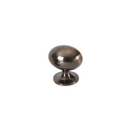 Homestylestore Antique White 400mm Bathroom Vanity Unit With Black Basin And Aged Bronze Round Handles - thumbnail 3