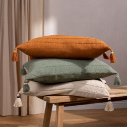 Yard Caliche 100% Cotton Tasselled Cushion Cover - thumbnail 5