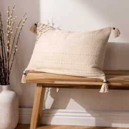 Yard Caliche 100% Cotton Tasselled Cushion Cover - thumbnail 6