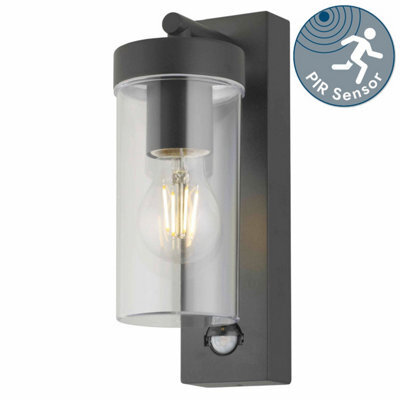 First Choice Lighting Hadron - Black Motion Sensor Outdoor Wall Light - image 1