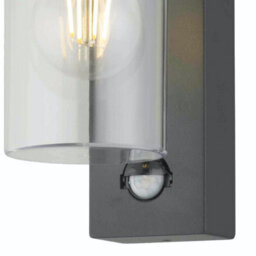 First Choice Lighting Hadron - Black Motion Sensor Outdoor Wall Light - thumbnail 3