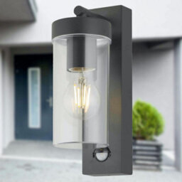 First Choice Lighting Hadron - Black Motion Sensor Outdoor Wall Light - thumbnail 4