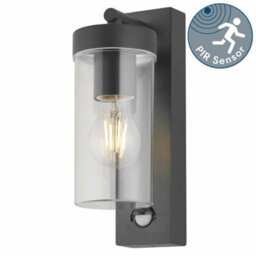 First Choice Lighting Hadron - Black Motion Sensor Outdoor Wall Light - thumbnail 1